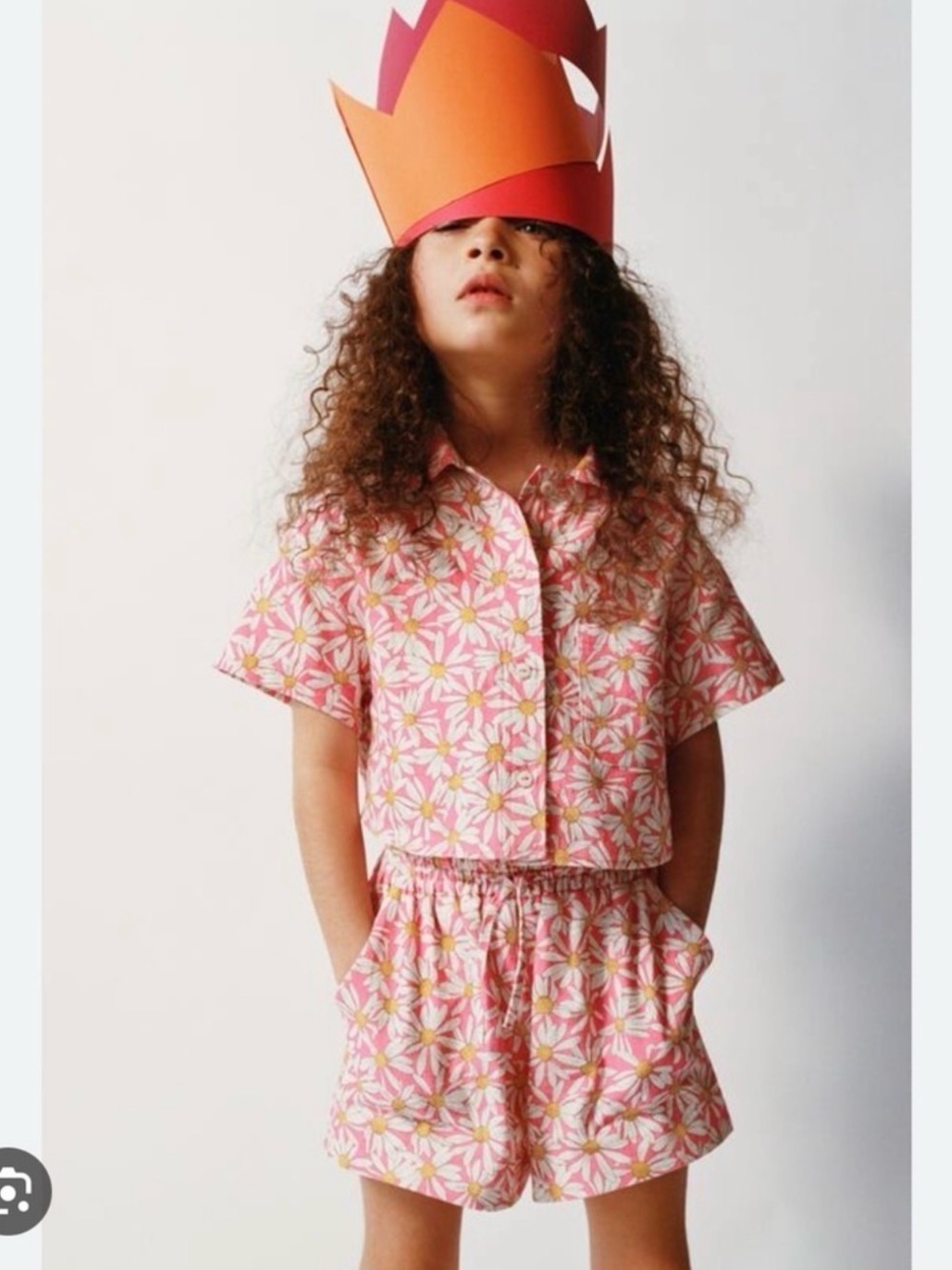 NWT Zara Daisy Shirt And Shorts Set 11/12 13/14 Matching Set Spring Summer